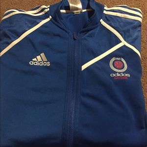 Adidas blue basketball warm up jacket